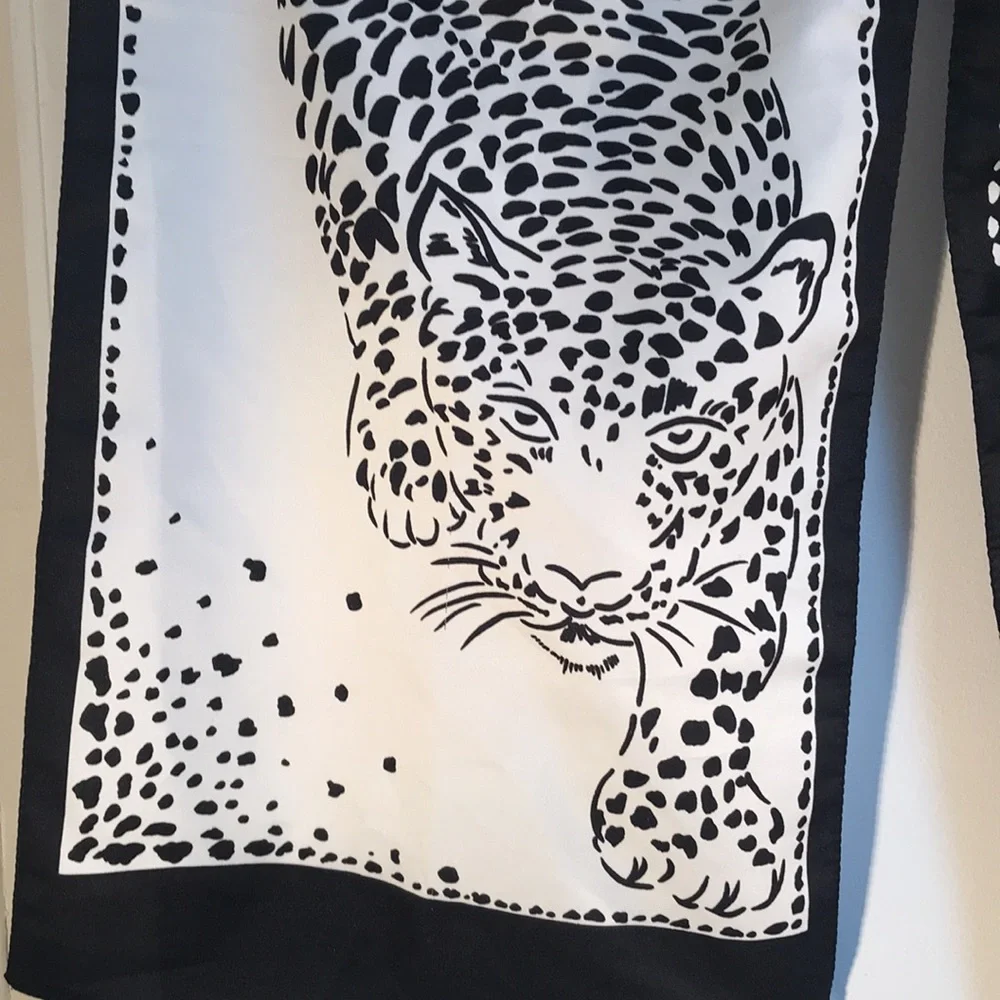 RARE Patricia, Paris Striking Leopard Scarf. 52” long,12” wide. Great condition.